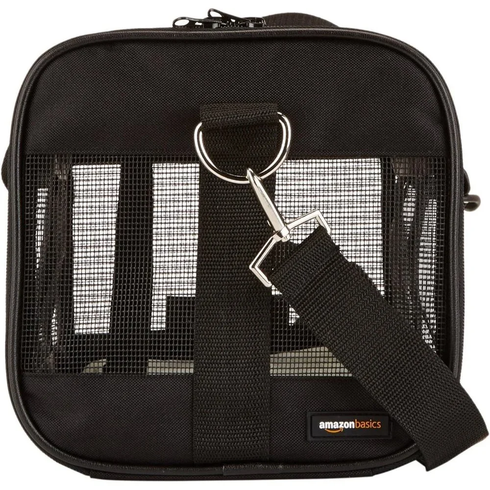 Amazon Basics Small Pet Travel Carrier - Soft-Sided - Black - No Wheels
